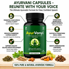 AyurVanyi Ayurvedic Herbal Capsules for Speech & Communication Support – 30 Capsules