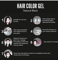 Hair Color Gel -Gray Hair Coverage for men and women (Pack of 2)