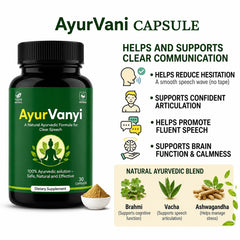 AyurVanyi Ayurvedic Herbal Capsules for Speech & Communication Support – 30 Capsules